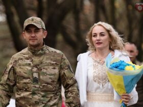 Боєць бригади Нацполу «Лють» Анатолій та його обраниця Наталя одружилися