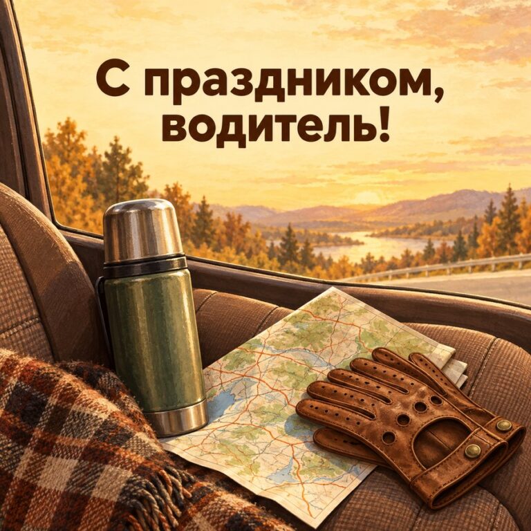 С праздником, водитель! - открытка с поздравлением с Днём автомобилиста