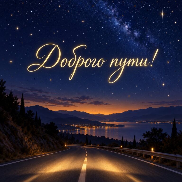 Доброго пути! - открытка с поздравлением с Днём автомобилиста