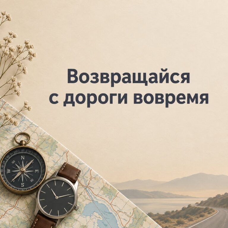 Возвращайся с дороги вовремя - открытка с поздравлением с Днём автомобилиста