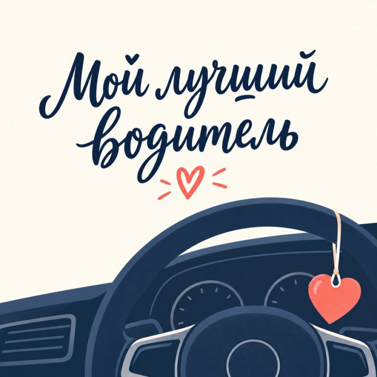 Мой лучший водитель - открытка с поздравлением с Днём автомобилиста