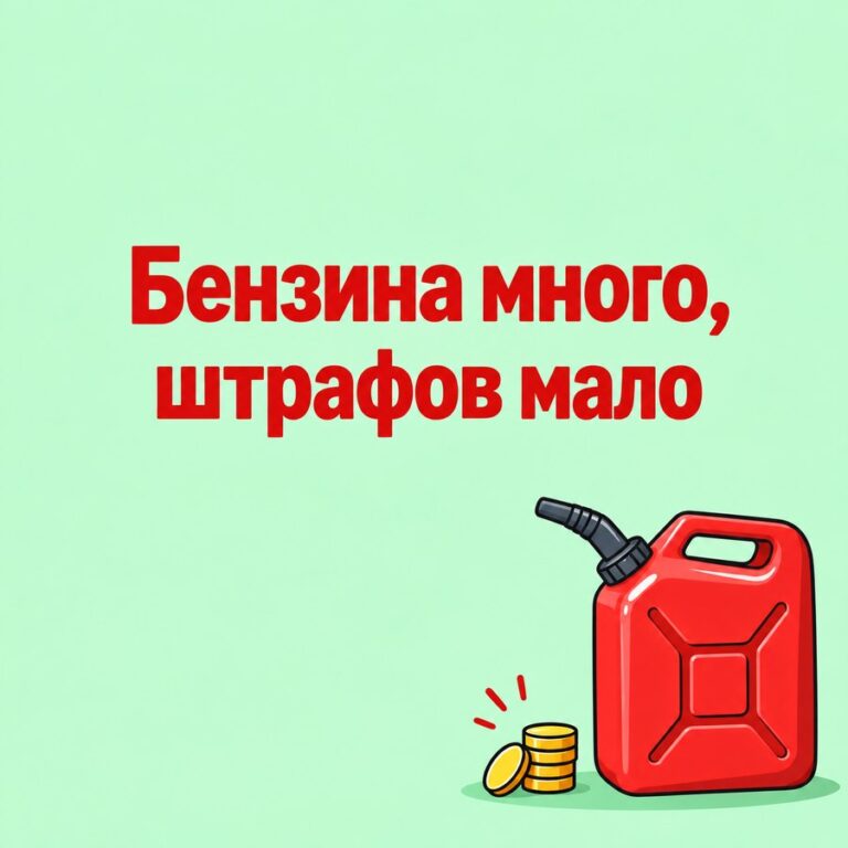 Бензина много, штрафов мало - открытка с поздравлением с Днём автомобилиста