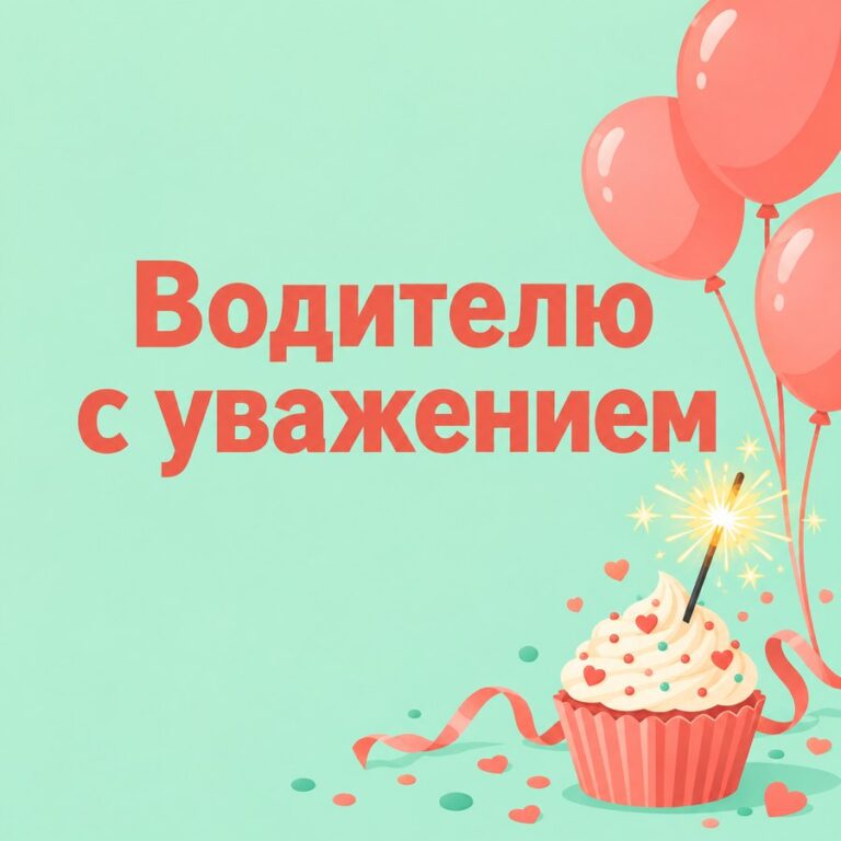 Водителю с уважением - открытка с поздравлением с Днём автомобилиста
