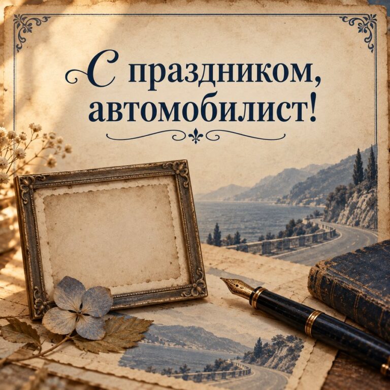 С праздником, автомобилист! - открытка с поздравлением с Днём автомобилиста