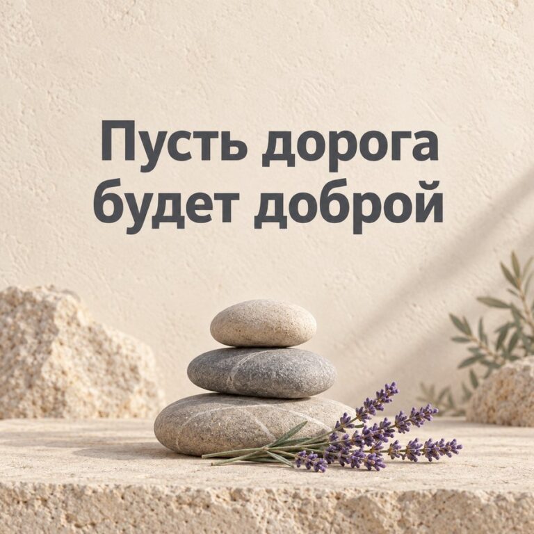 Пусть дорога будет доброй - открытка с поздравлением с Днём автомобилиста