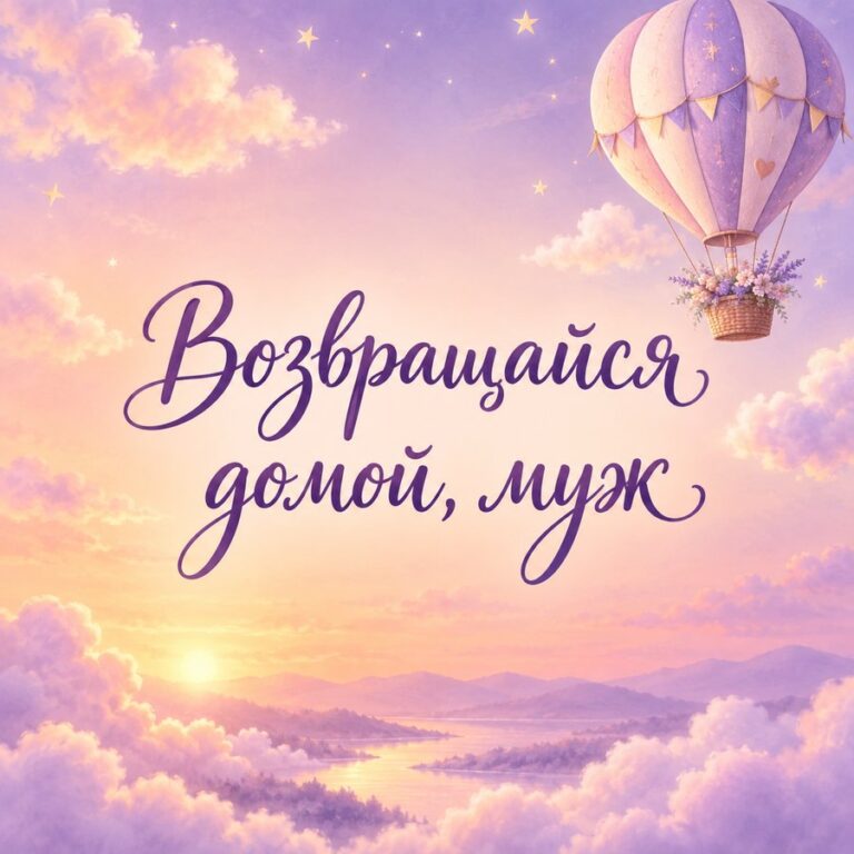 Возвращайся домой, муж - открытка с поздравлением с Днём автомобилиста