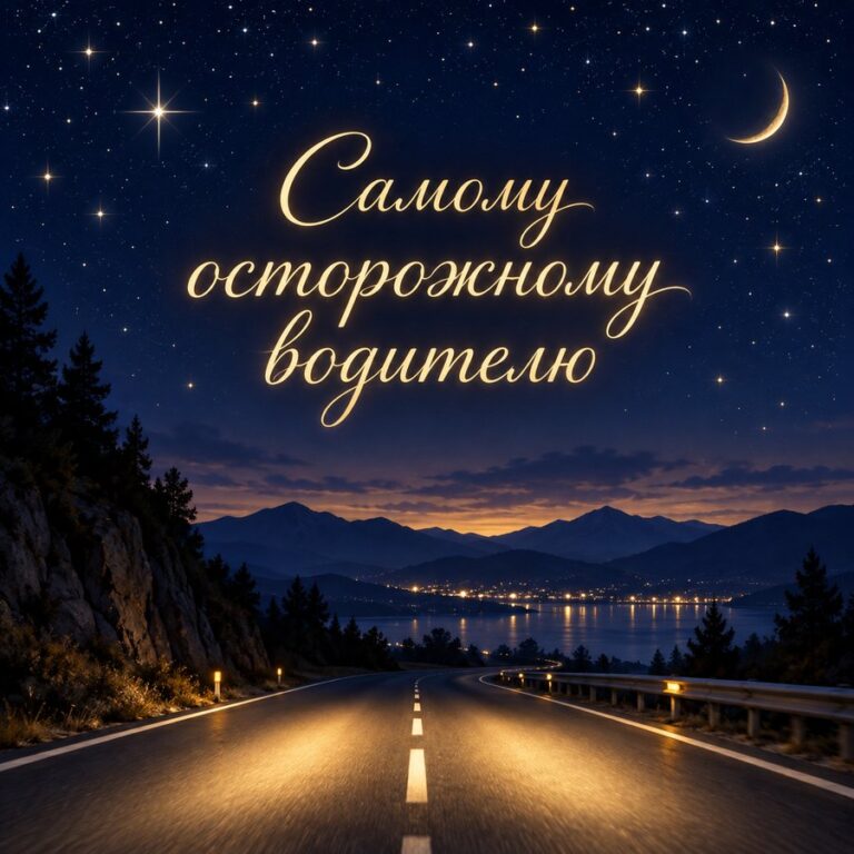 Самому осторожному водителю - открытка с поздравлением с Днём автомобилиста