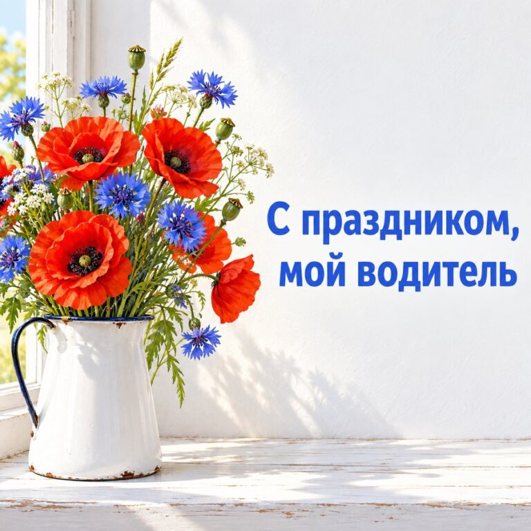 С праздником, мой водитель - открытка с поздравлением с Днём автомобилиста