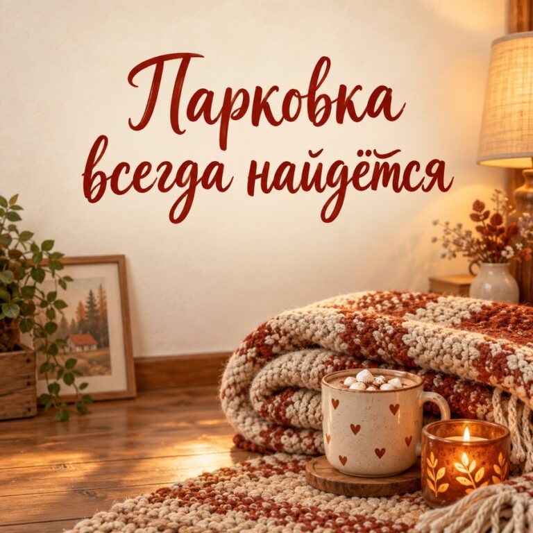 Парковка всегда найдётся - открытка с поздравлением с Днём автомобилиста