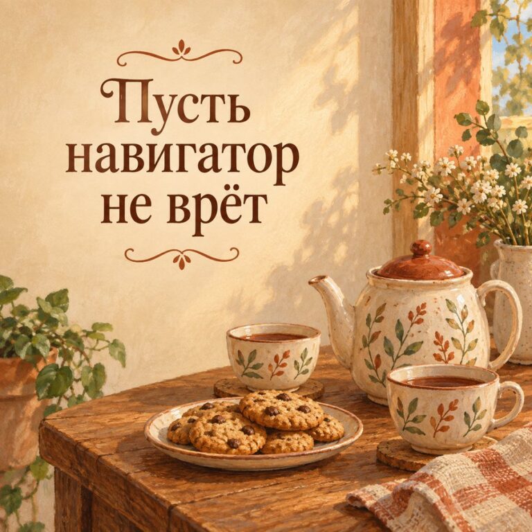 Пусть навигатор не врёт - открытка с поздравлением с Днём автомобилиста