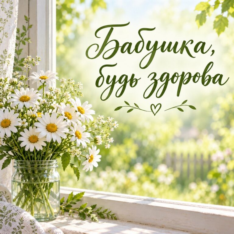 Бабушка, будь здорова - открытка с поздравлением бабушке