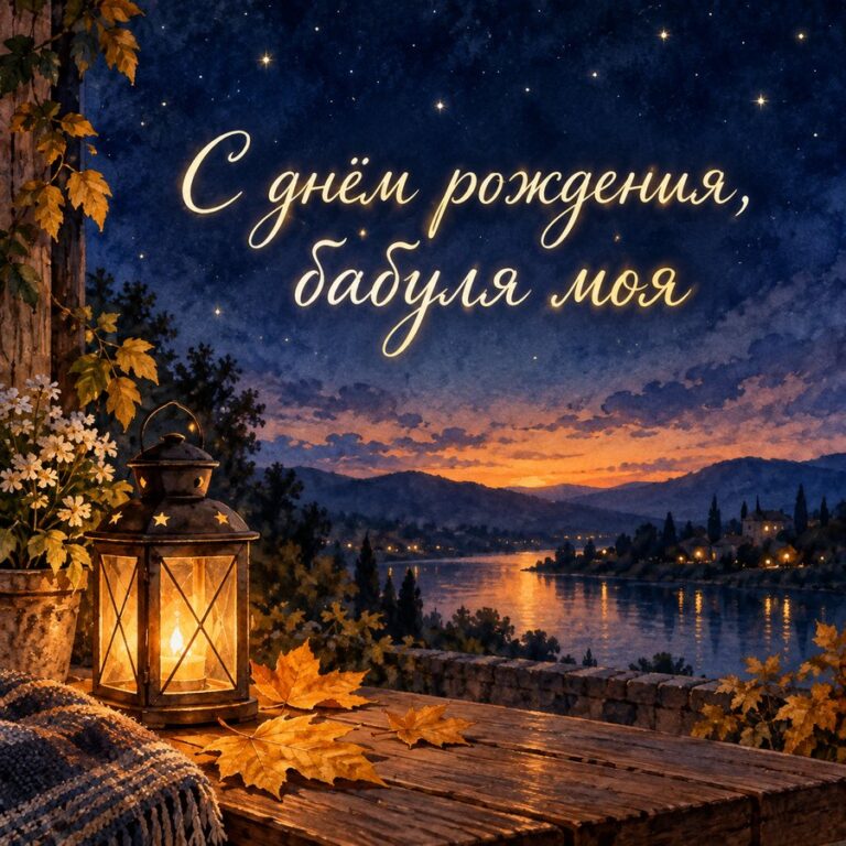 С днём рождения, бабуля моя - открытка с поздравлением бабушке