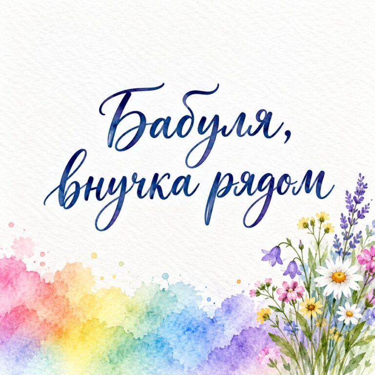 Бабуля, внучка рядом - открытка с поздравлением бабушке