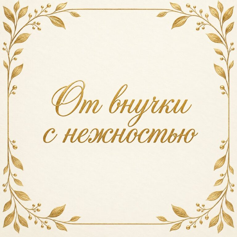 От внучки с нежностью - открытка с поздравлением бабушке