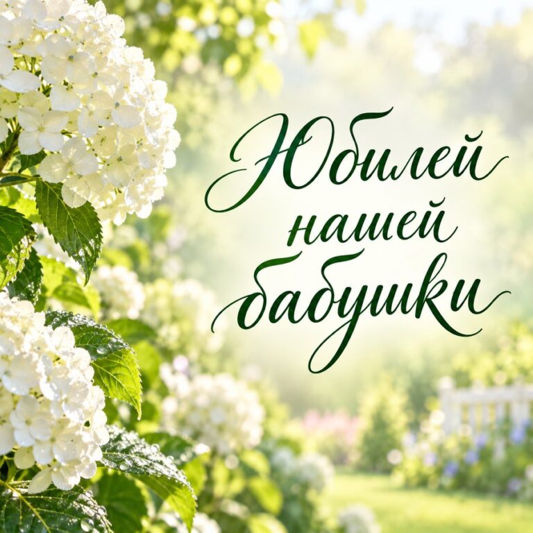 Юбилей нашей бабушки - открытка с поздравлением бабушке