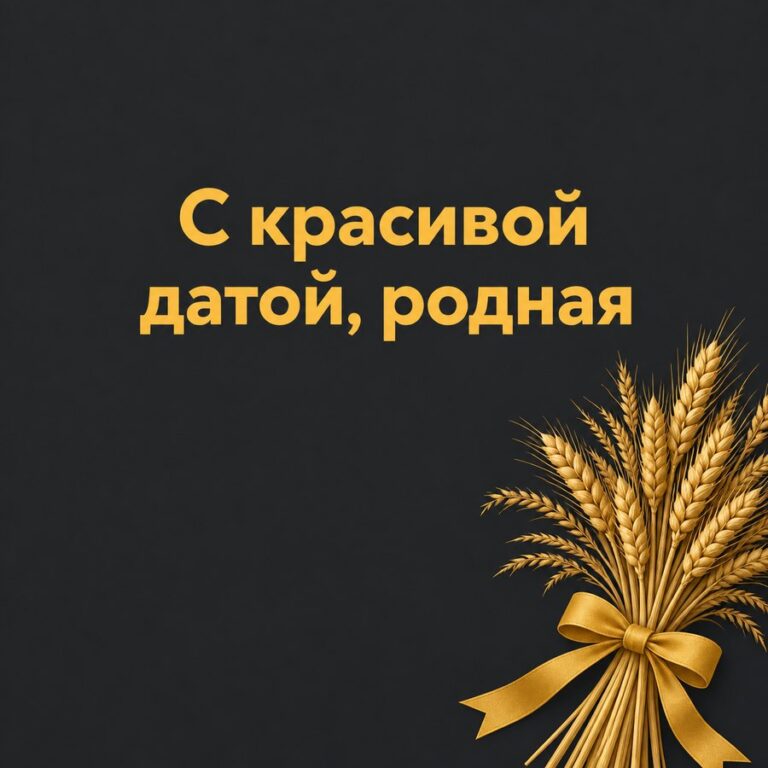 С красивой датой, родная - открытка с поздравлением бабушке