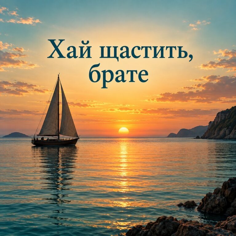 Брат, здоровья и удачи - открытка с поздравлением брату