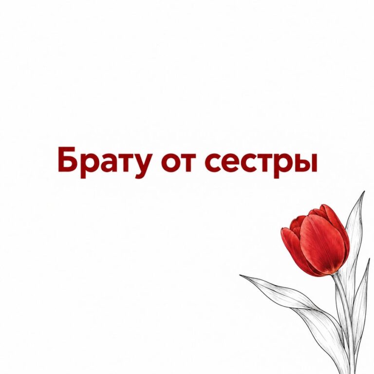 Брату от сестры - открытка с поздравлением брату