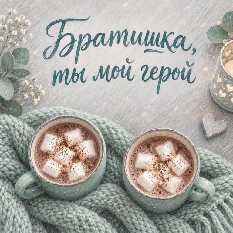 Братишка, ты мой герой - открытка с поздравлением брату