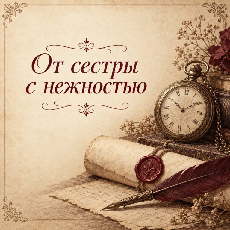 От сестры с нежностью - открытка с поздравлением брату