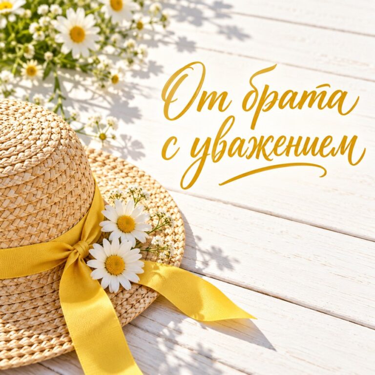 От брата с уважением - открытка с поздравлением брату