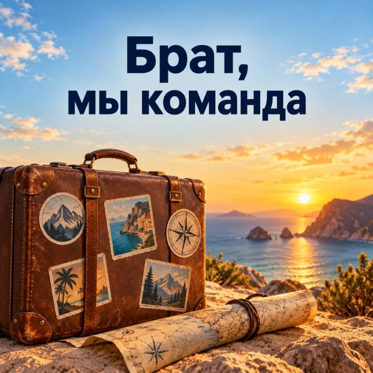 Брат, мы команда - открытка с поздравлением брату