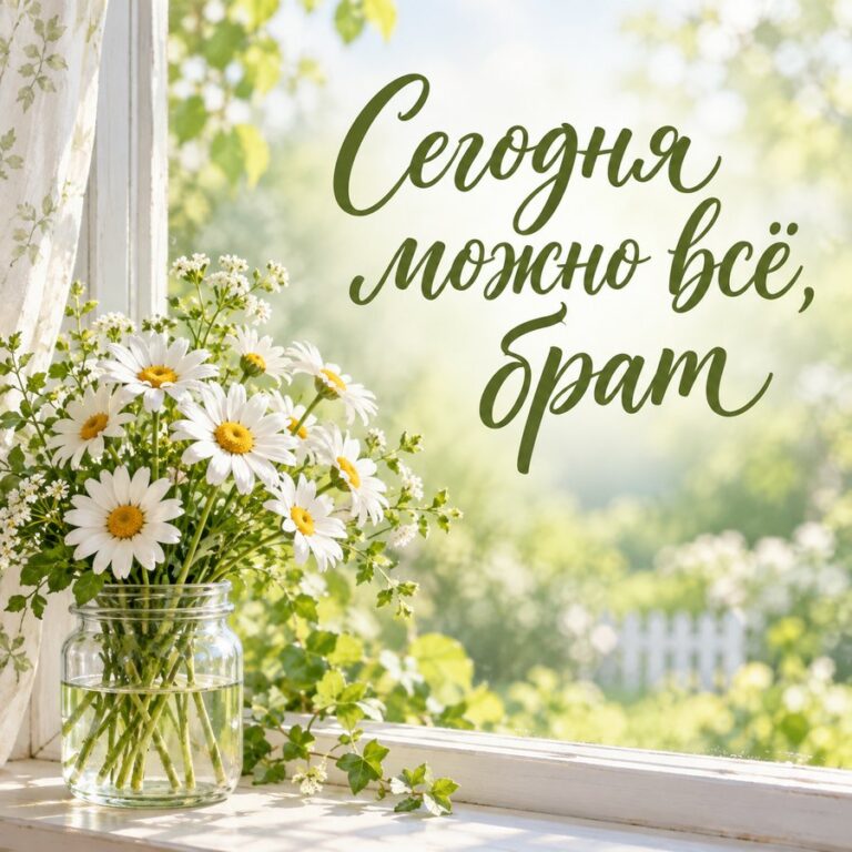 Сегодня можно всё, брат - открытка с поздравлением брату