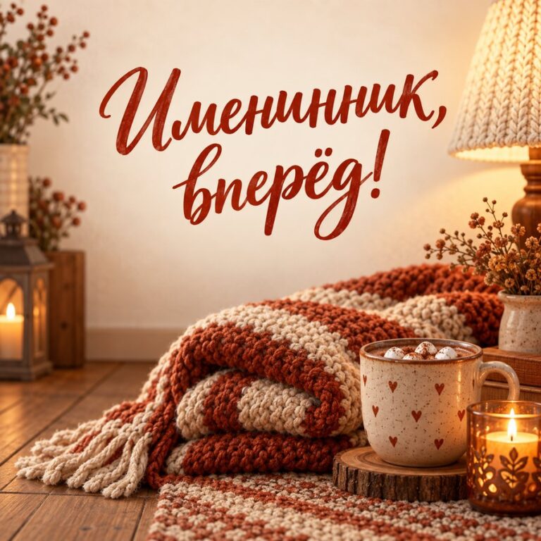 Именинник, вперёд! - открытка с поздравлением брату