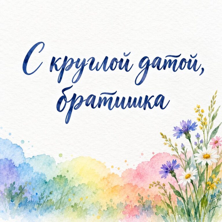 С круглой датой, братишка - открытка с поздравлением брату