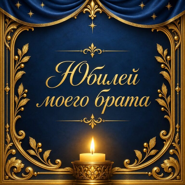 Юбилей моего брата - открытка с поздравлением брату