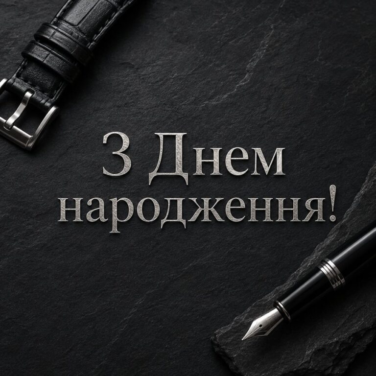 З Днем народження! - листівка з привітанням чоловіку