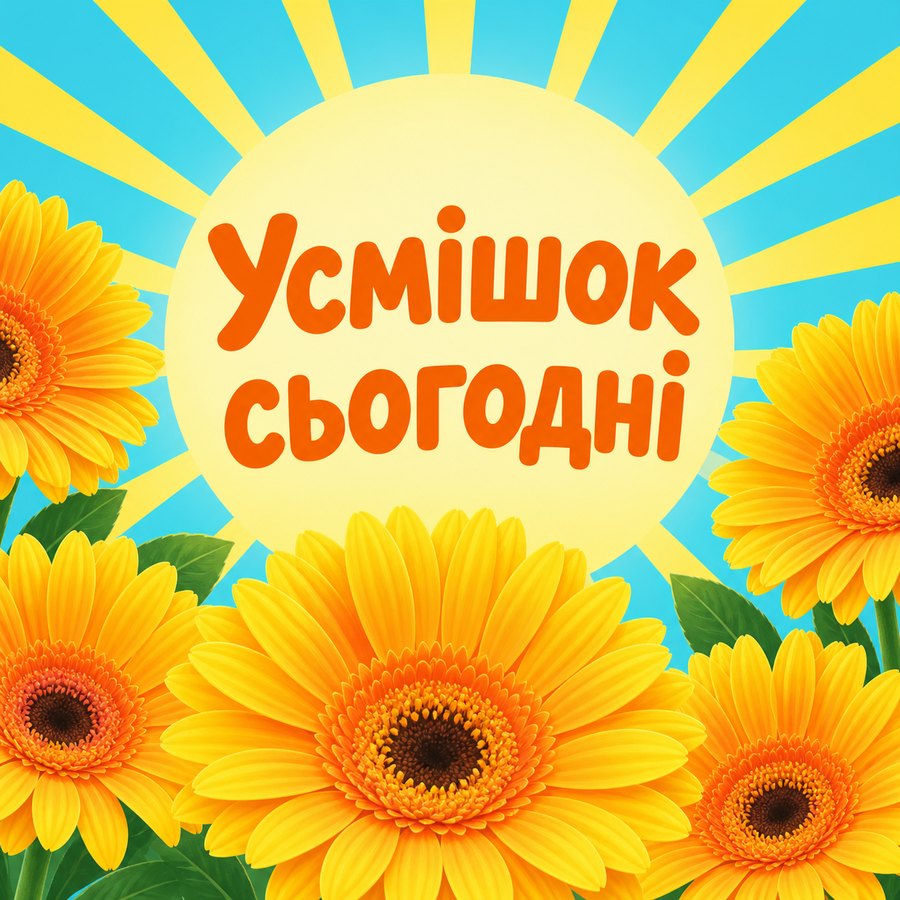Усмішок сьогодні - листівка з привітанням гарного дня