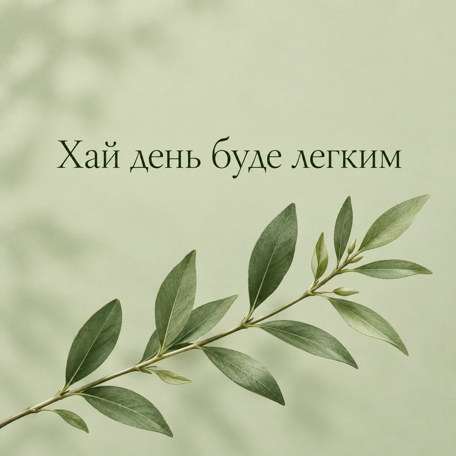 Хай день буде легким - листівка з привітанням гарного дня
