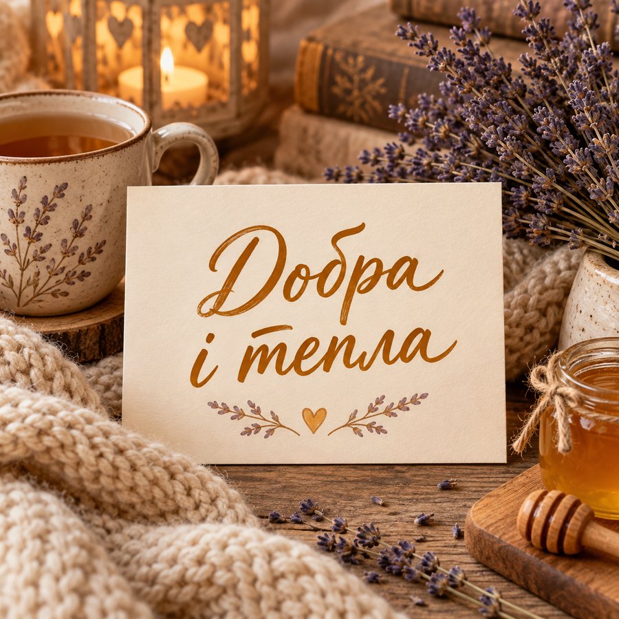 Добра і тепла - листівка з привітанням гарного дня