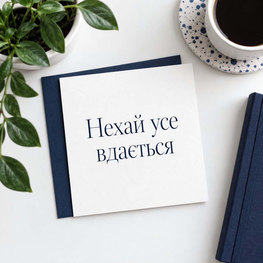Нехай усе вдається - листівка з привітанням гарного дня