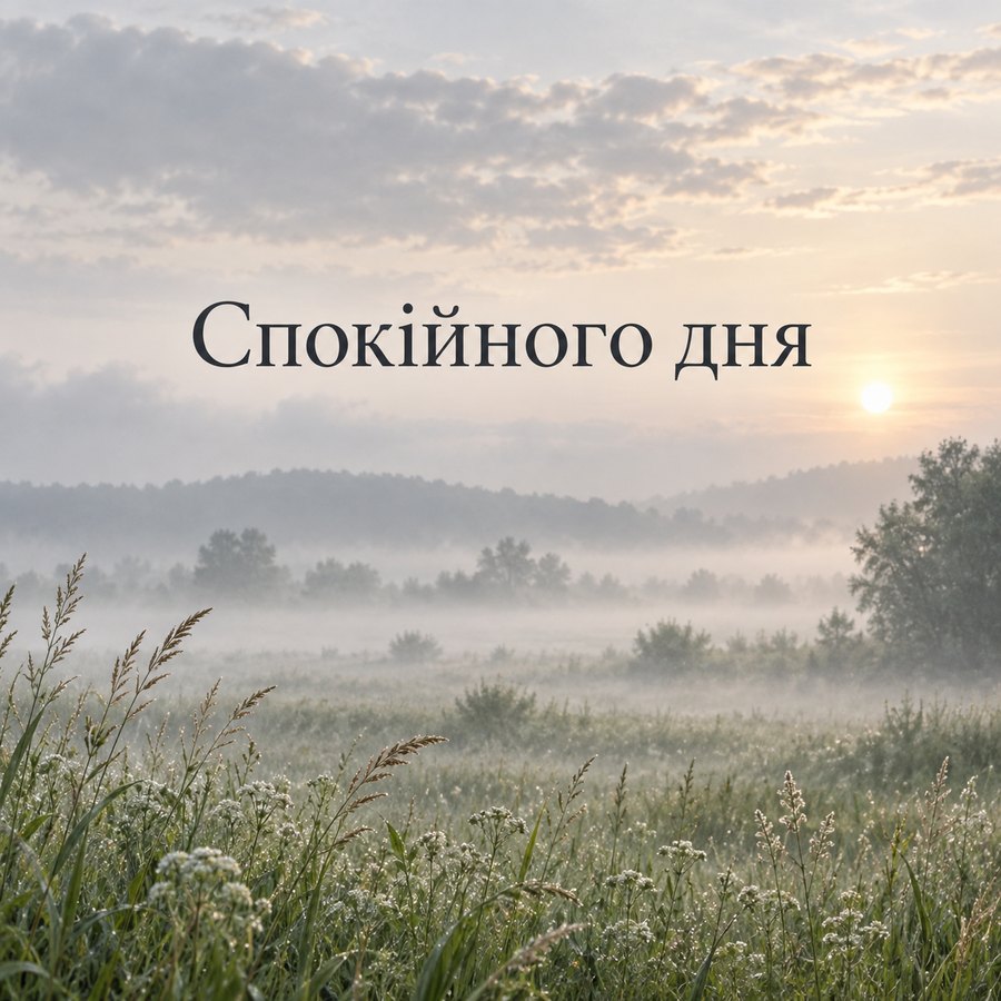 Спокійного дня - листівка з привітанням гарного дня