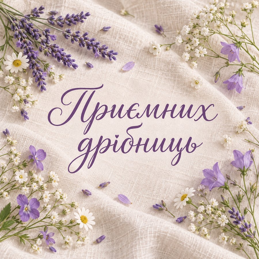 Приємних дрібниць - листівка з привітанням гарного дня