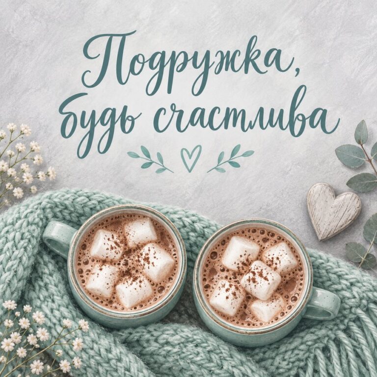 Подружка, будь счастлива - открытка с поздравлением девушке