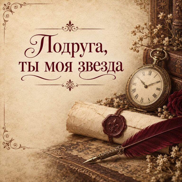 Подруга, ты моя звезда - открытка с поздравлением девушке