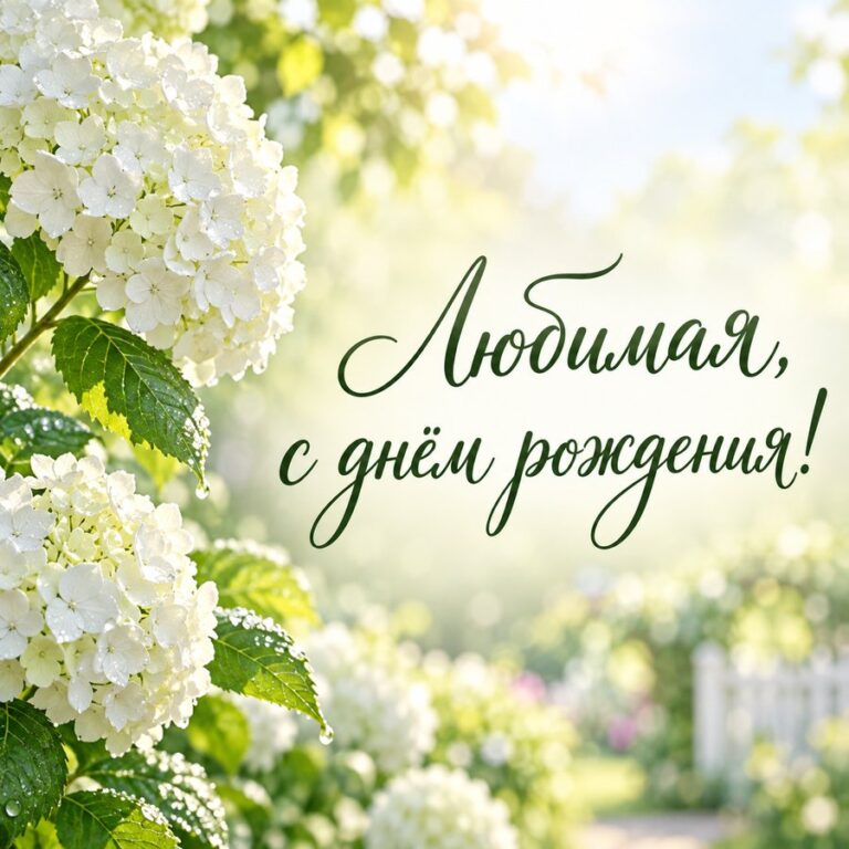 Любимая, с днём рождения! - открытка с поздравлением девушке