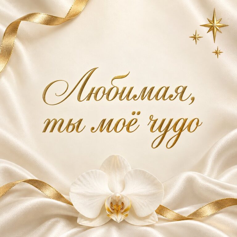 Любимая, ты моё чудо - открытка с поздравлением девушке