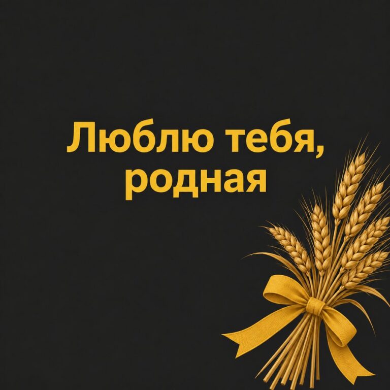 Люблю тебя, родная - открытка с поздравлением девушке