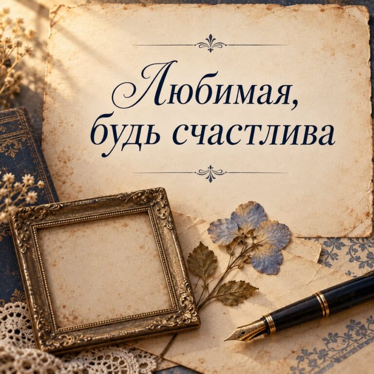 Любимая, будь счастлива - открытка с поздравлением девушке