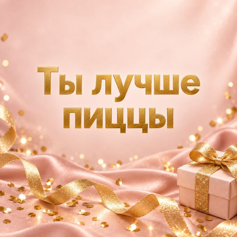 Ты лучше пиццы - открытка с поздравлением девушке
