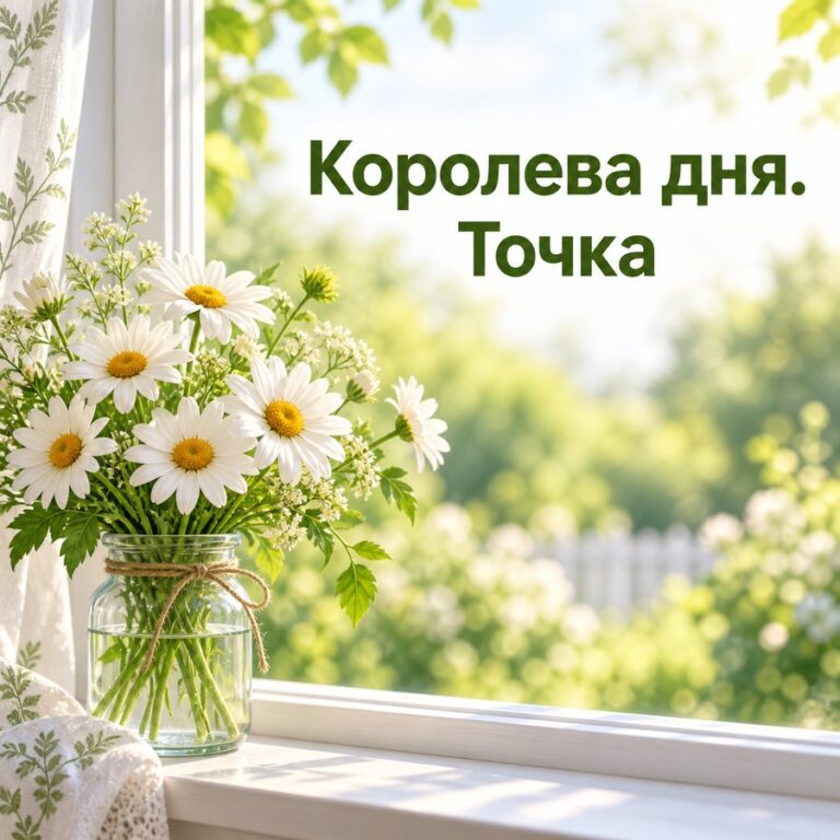 Королева дня. Точка - открытка с поздравлением девушке