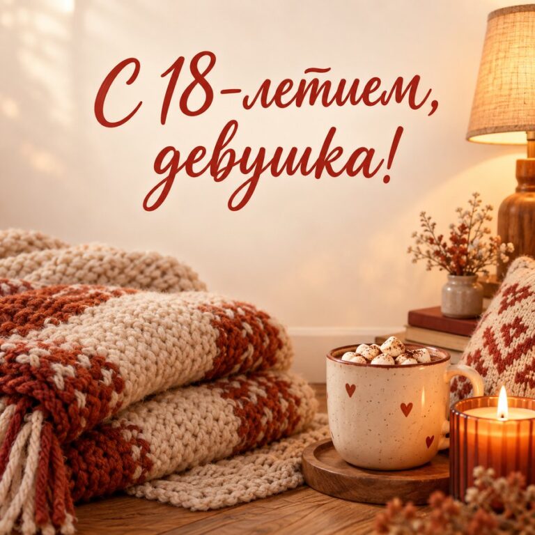С 18-летием, девушка! - открытка с поздравлением девушке