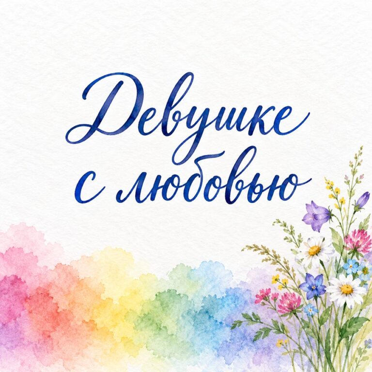 Девушке с любовью - открытка с поздравлением девушке