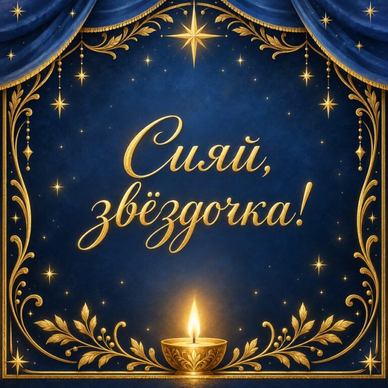 Сияй, звёздочка! - открытка с поздравлением девушке