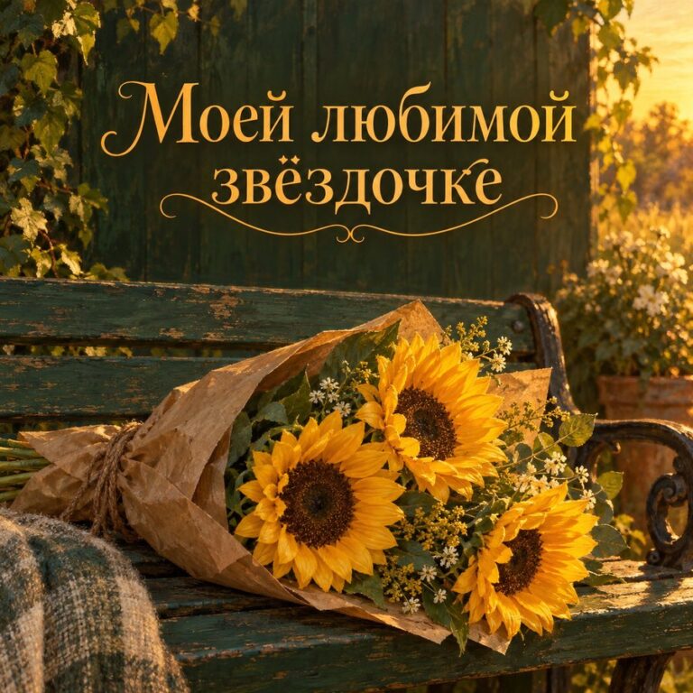 Моей любимой звёздочке - открытка с поздравлением девушке