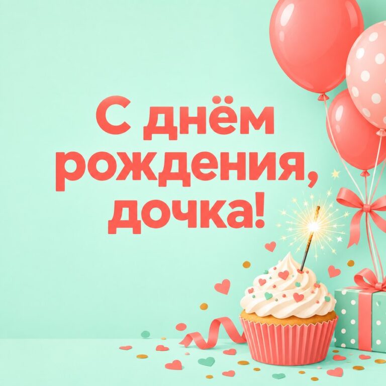С днём рождения, дочка! - открытка с поздравлением взрослой дочери